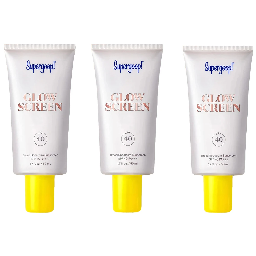 

3 шт., база для макияжа Supergoop, невидимая Солнцезащитная база с широким спектром, праймер для лица Spf40, база для макияжа для красоты и здоровья