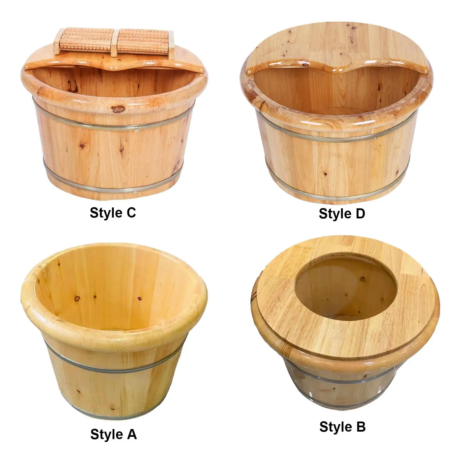 Foot Wash Bucket Home Foot SPA Wood Foot Footbath Bucket Foot Bath Barrel for Women and Men Sauna Bathroom Outdoor Soaking Feet