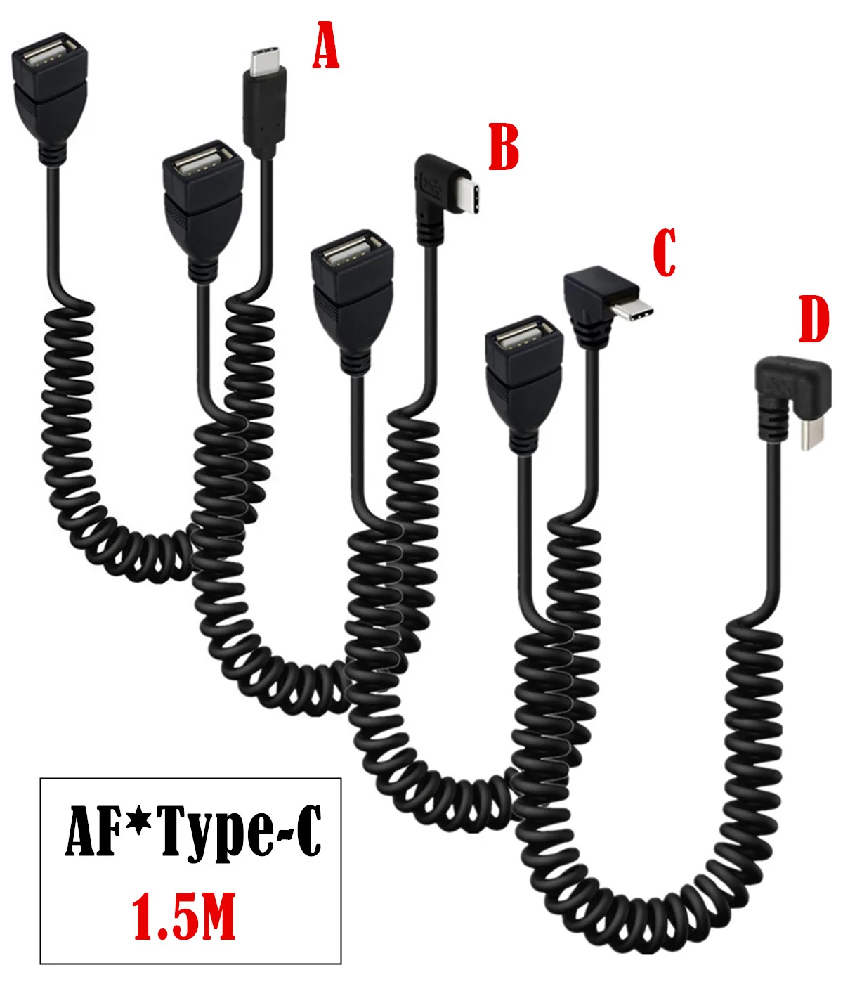 Type-c for LeTV millet android cell phone data charging cable car spiral retractable spring data cable