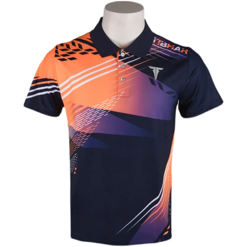 TIBHAR table tennis polo clothes, tennis suits,short sleeve kids men women quick dry sports t-shirts