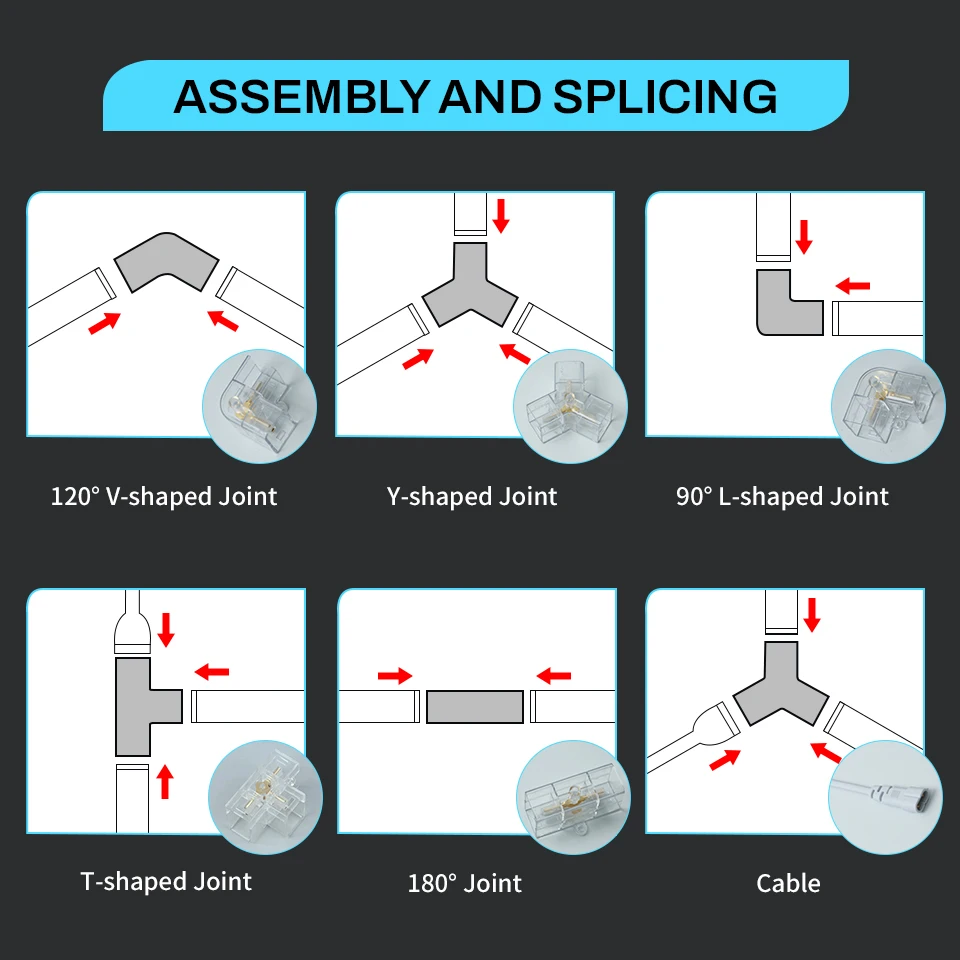 Hexagon LED lighting for DIY Garage Barbecue Shop Barbershop Gym Bar Car Showroom 4S Workshop Ceiling Light Honeycomb Tube
