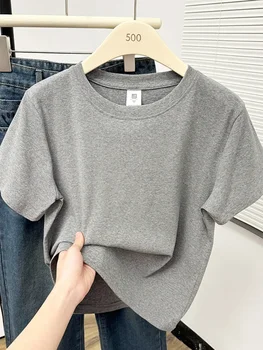 2026 Summer New High Quality Casual Plus Size T Shirt Sexy Short Sleeved Sleeves Fashion Trend Solid Women Clothing Y2k Tops 1