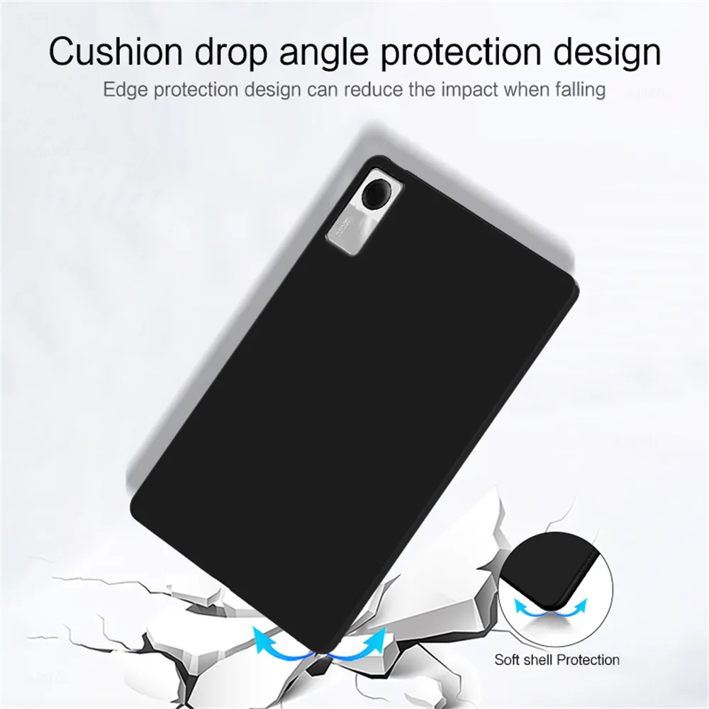 Shockproof Tablet Case For Xiaomi Redmi Pad SE 11 2023 Flexible Soft  Silicone Black Shell Back Cover