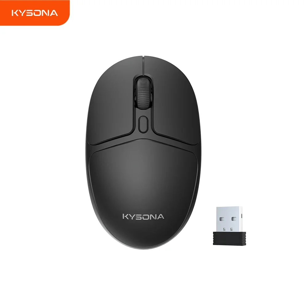 Kysona-Wireless Rechargeable Mouse, Bluetooth, Rechargeable, Ergonomic, 1600DPI, MacBook, Tablet, Laptops, Computer, PC, 2.4G