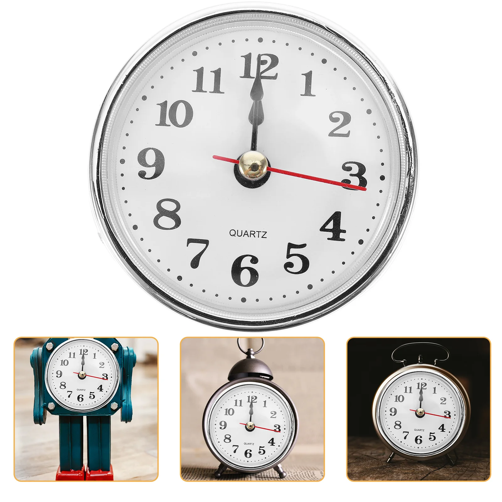 Round Clock Head Movement Inserts Simple Clock Parts Accessories Vintage Decor Clocks Diy Head Arab Number