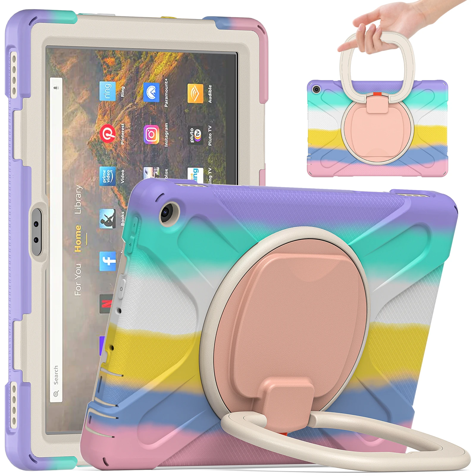 Heavy Duty Shockproof Case with 360° Rotatable Handle Grip