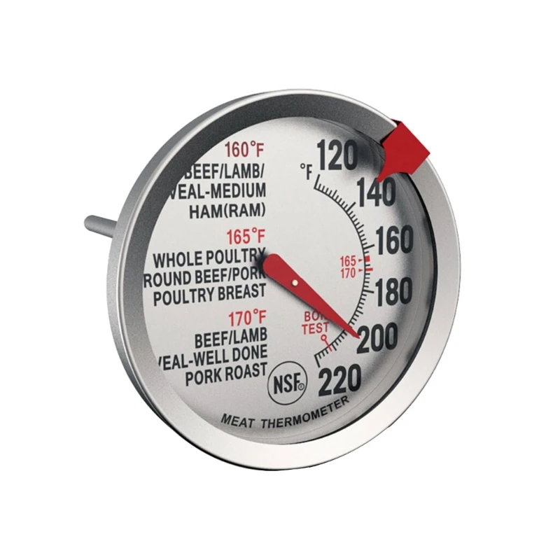 

Thermometer, Fast & Precise Read Cooking Thermometer with 117mm Probe,120-220°F Thermometer for Kitchen Cooking Dropship