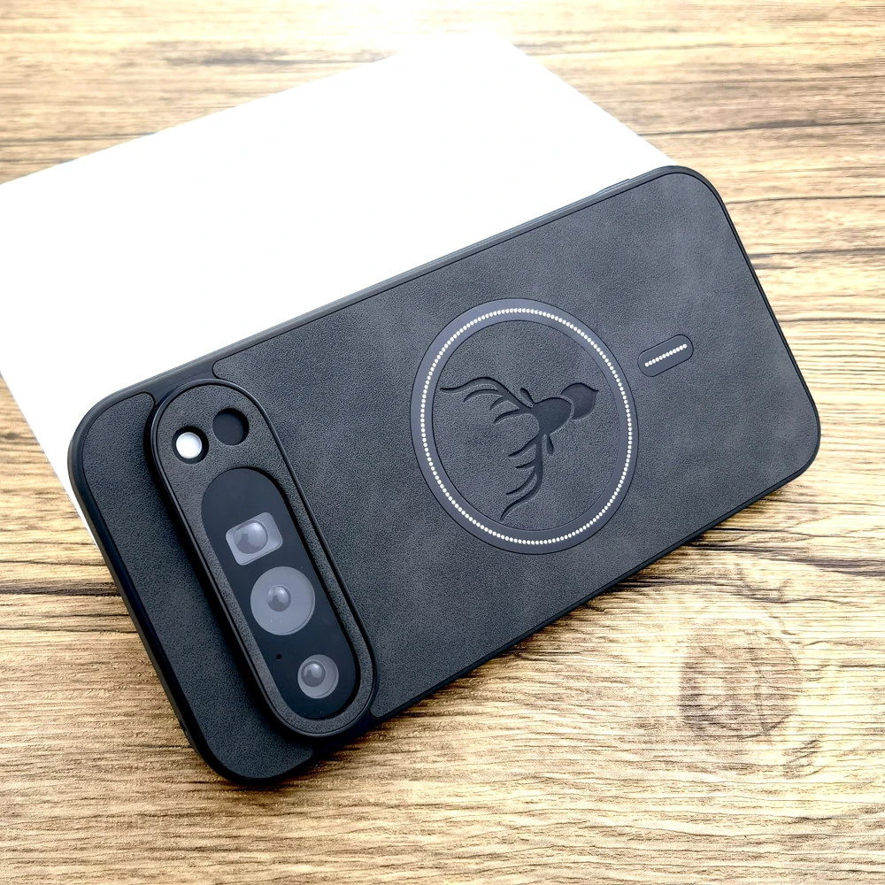 Premium Faux Leather Case with MagSafe Wireless Charging Cover