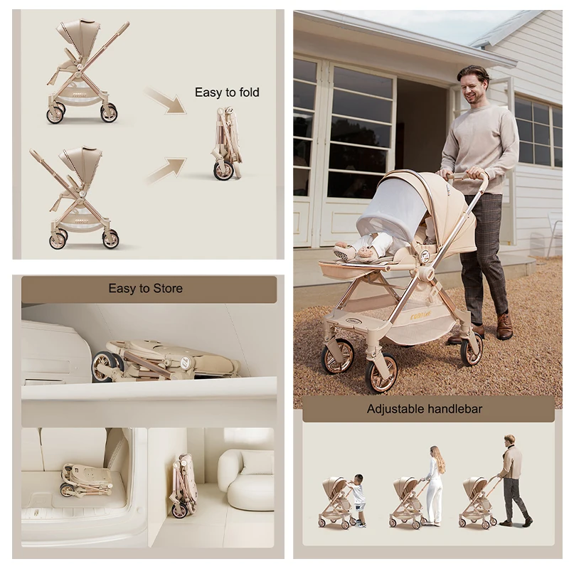 Premium Ergonomic Stroller with Smart Reversible Seat &ndash; Luxury Design and Comfort