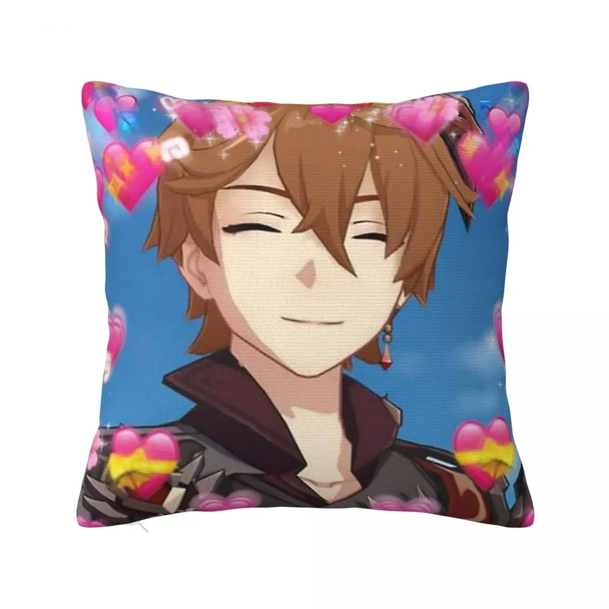 

Genshin Impact Tartaglia Pillowcase Soft Polyester Cushion Cover Decor Anime Pillow Case Cover Living Room Wholesale 40*40cm