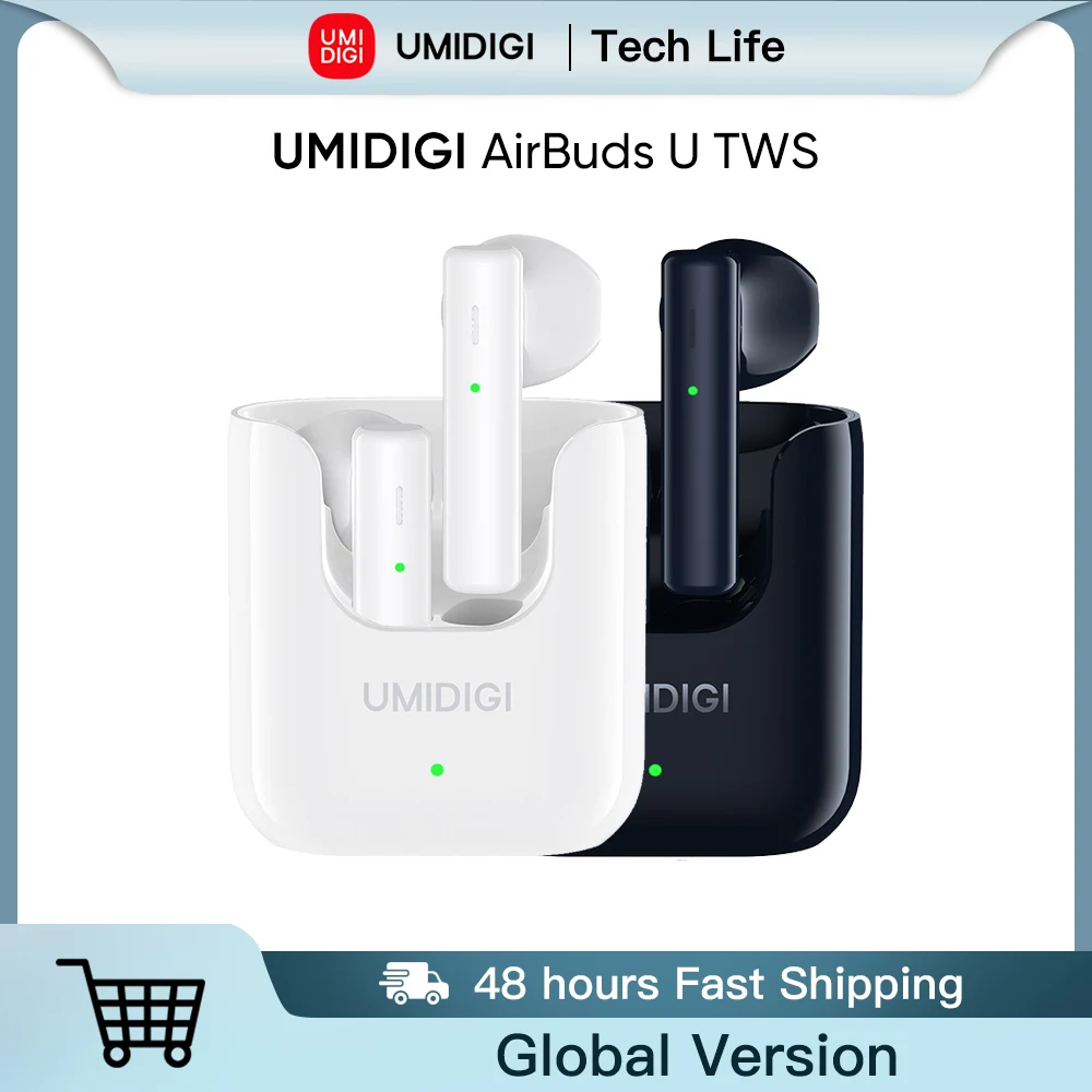 2021 New UMIDIGI AirBuds U TWS Bluetooth 5.1 Earphone Wireless ENC Noise reduction 380mAh pure sound quality Headphone | Электроника