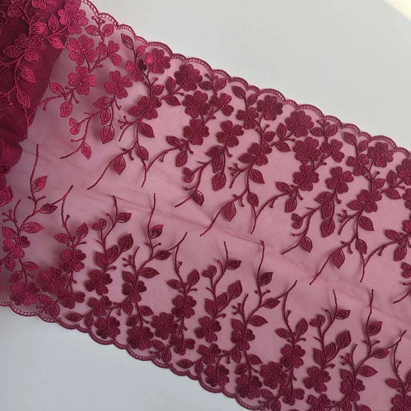 

12Yards Two Tones Embroidered Lace Trim Fabric Dress Sewing Bra Lingerie Garment Sleeve Trimmings High Quality