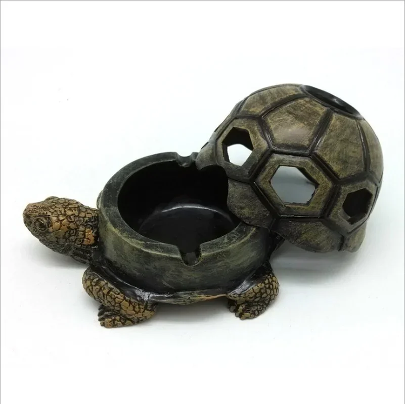 Creative Cartoon Turtle Animal Ashtray Sea Turtle Snail Crafts Ornaments Stainless Steel Windproof Home Decorations 1pcs