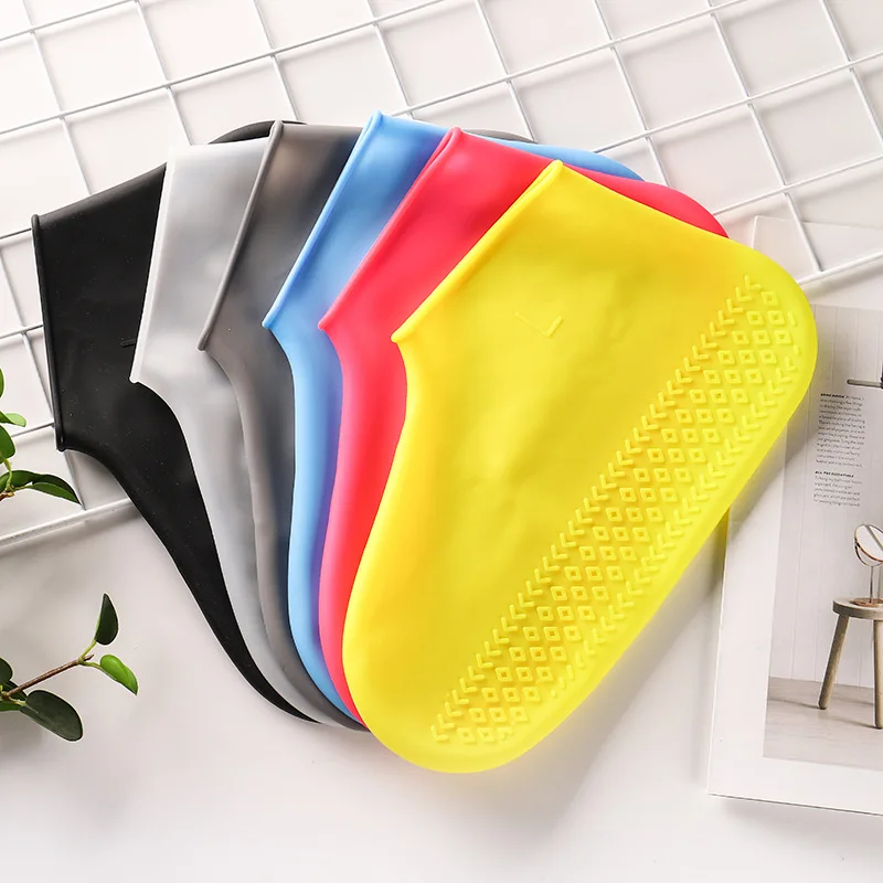 Silicone Waterproof Shoe Cover Thick Non-Slip Wear-Resistant Bottom Outdoor Rain Boots Rainproof and Waterproof Shoe Cover