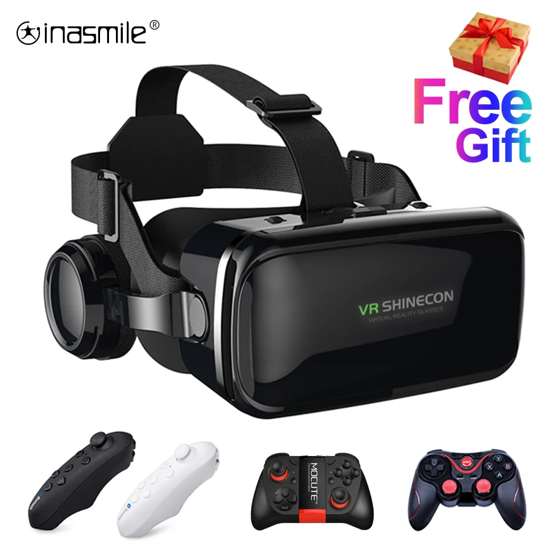 3d-очки виртуальной реальности гарнитура умный шлем для смартфонов бинокль