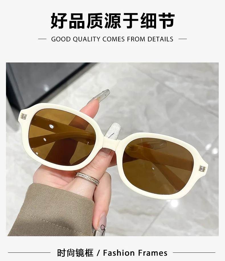 Neue faltbare ovale Sonnenbrille mit kleinem Rahmen für Damen, Markendesigner, modische Sonnenbrille für Herren, Fahrbrille, Sonnenbrille für Damen ﻿ – Detail 3