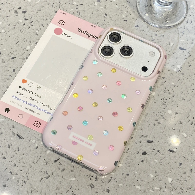 รูปสินค้า เคสโทรศัพท์สีสันสดใสสไตล์เกาหลี ชิคๆ สำหรับ iPhone ทุกรุ่น