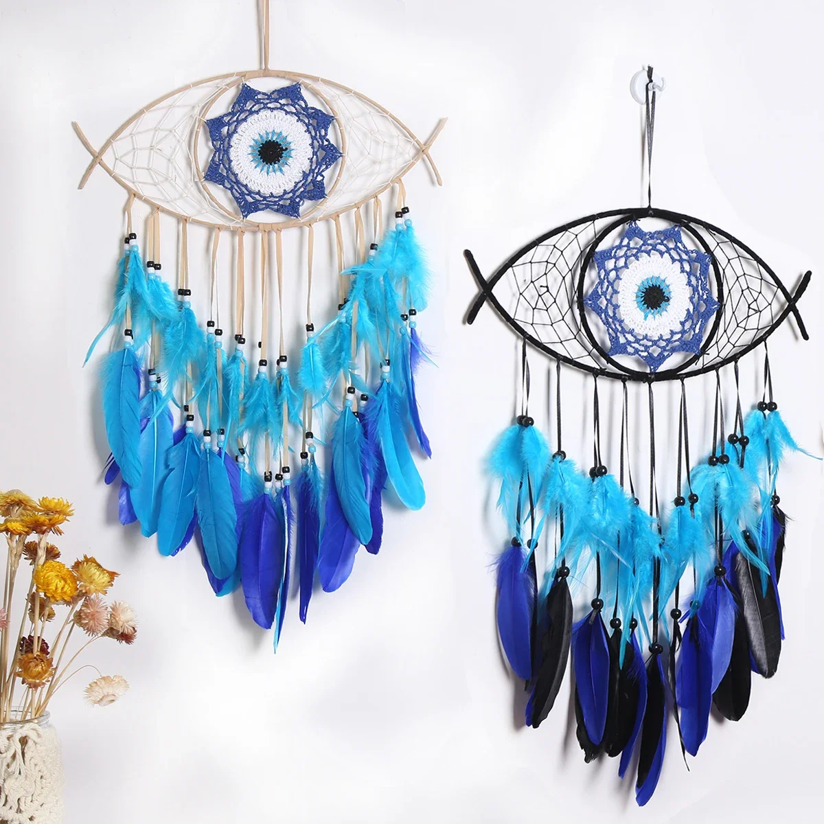 Evil-Eye-Dream-Catcher-For-Bedroom-Black-Evil-Eye-Wall-Hanging-Dream ...