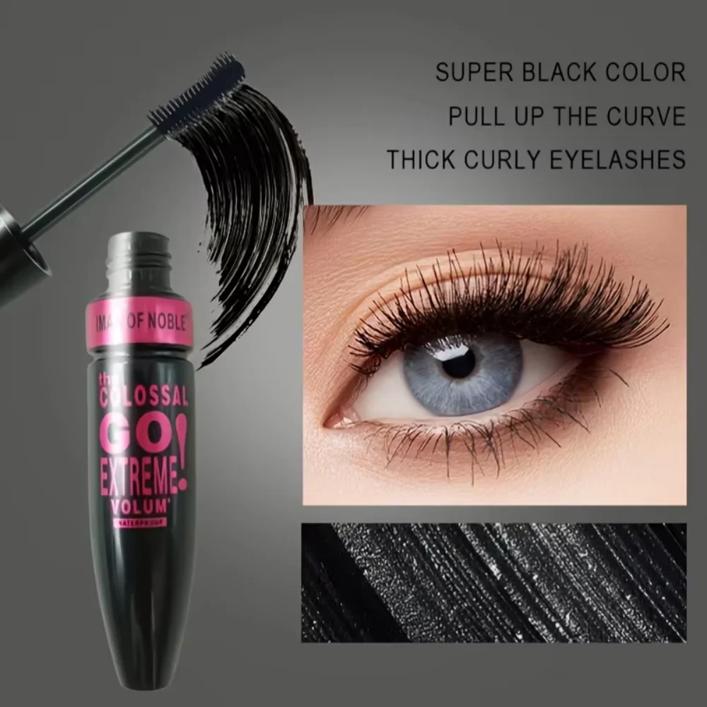 ماسكارا مع كحل كومبو، خط رسم أسود نحيف، تعريف سلس، مكياج عيون مقاوم للماء يدوم طويلاً، مجموعة مكونة من قطعتين