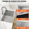 33 Inch Kitchen Sink, 304 Stainless Steel Sink, Top Mount Single Bowl Kitchen Sinks with Ledge & Accessories, Dishwasher Sinks 4