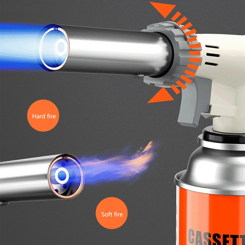 Torch Cooking AutoIgnition Butane Gas Welding-Burner Welding Gas Burner Flame Torch Flame Gun Blow for BBQ Camping Cooking