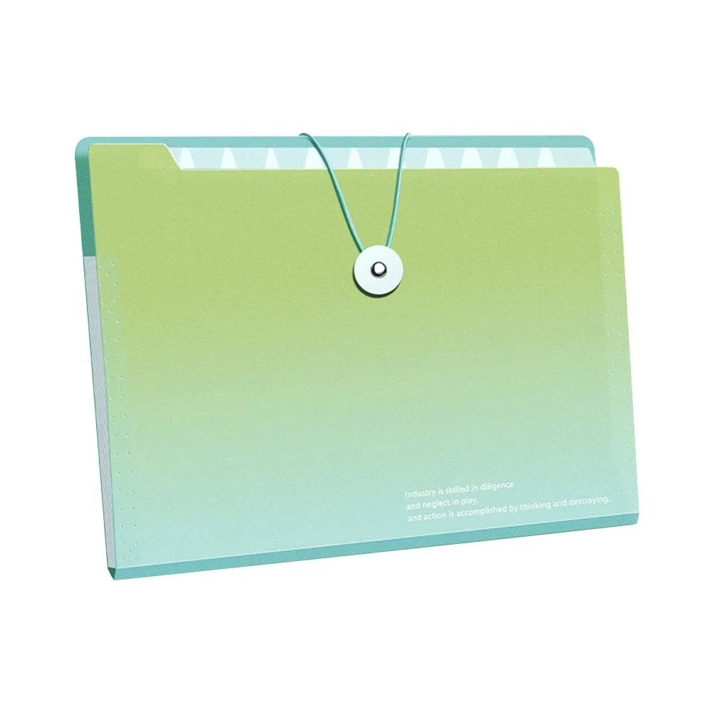 Gradient Color Waterproof Document Bag Large Capacity File Organizer Envelope Folder