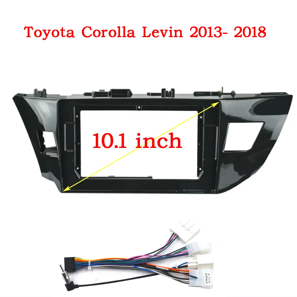 TOYOTA US Corolla Levin 10.1-2013 용 2018 인치 자동차 페시아, 스테레오 패널 canbus 박스 케이블 대시 설치 더블 딘 DVD 프레임