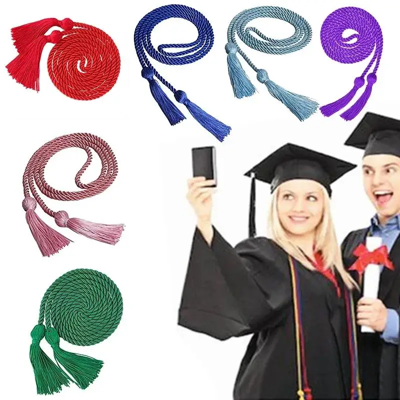 Graduation Honor Cords with Tassels Polyester Yarn Cord for Bachelor Gown Graduation Students