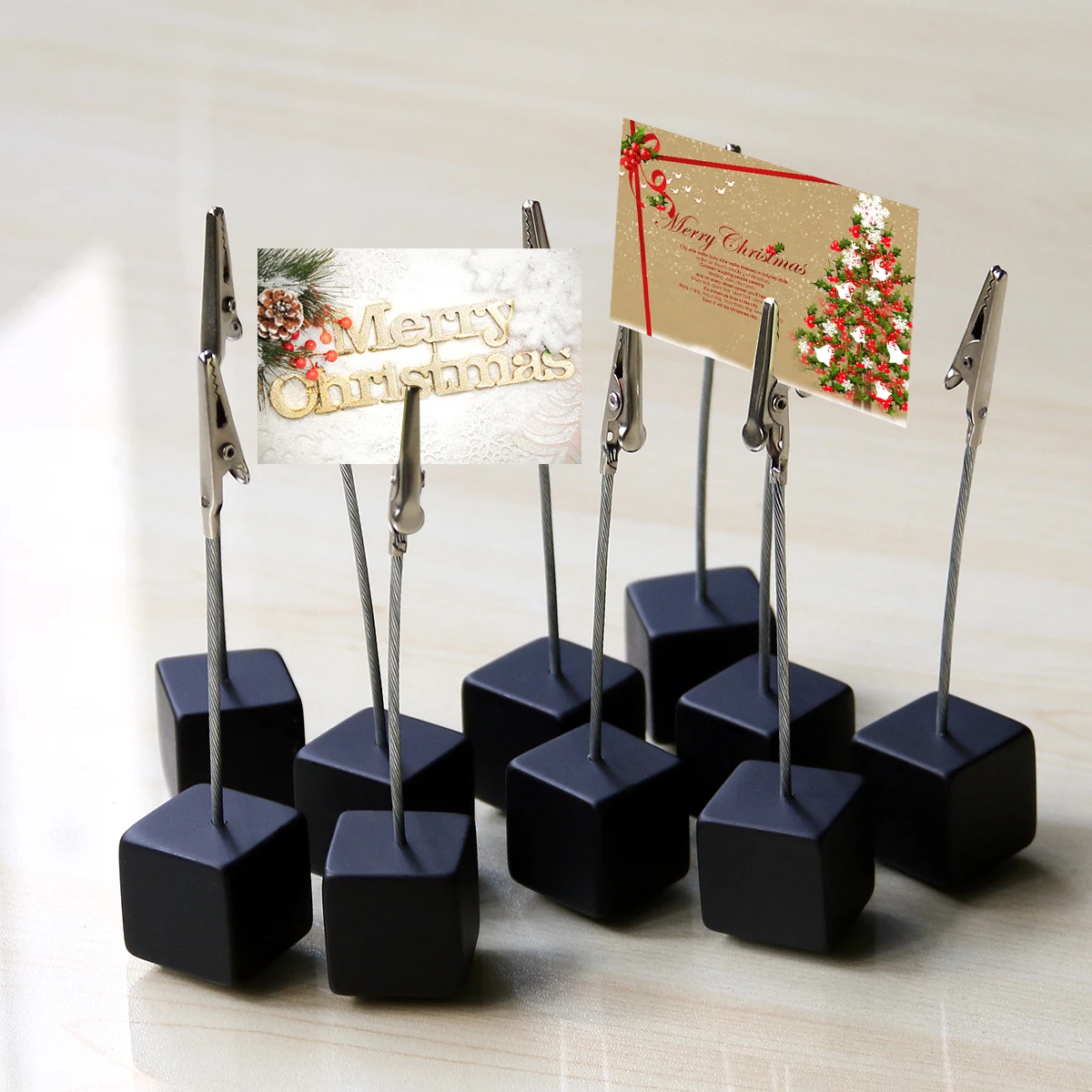 Cube Stand Wedding Table Name Number Holder Party Decoration Card Holders Picture Memo Note Photo Clip Holder  Note clip 