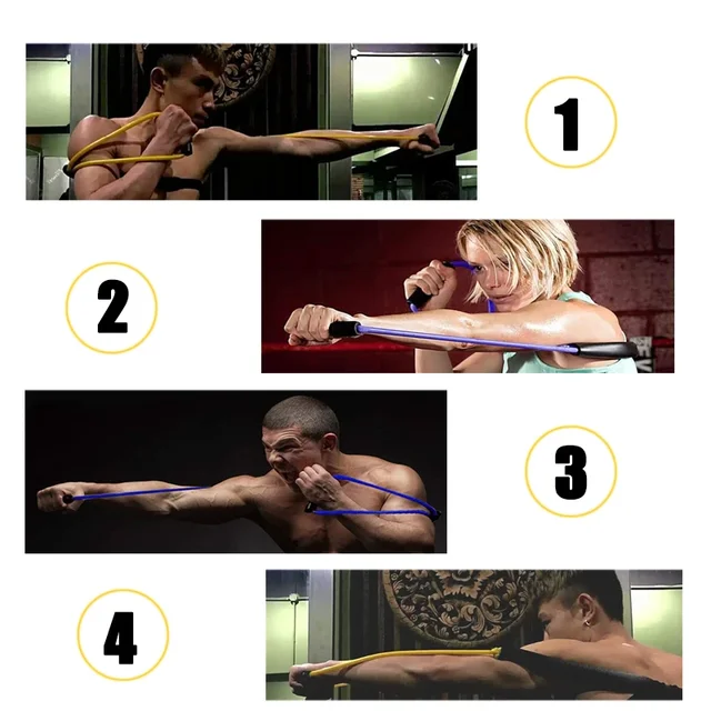 15-35LB Boxing Resistance Bands Rubber Speed Training Pull Rope Muay Thai Karate Arm Strength Training for Home Gym Workout 6