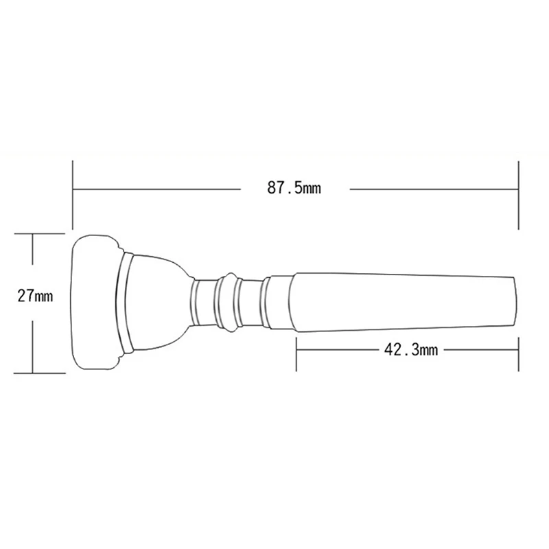 Trumpet Mouthpiece Vincent Bach 351 Series 3C 5C 7C Silver-plated
