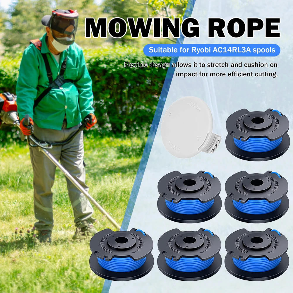 Multifunctional String Trimmer Spool Kits Professional Weed Wacker String Replacement Wear-resistant for Ryobi AC14RL3A/AC14HCA