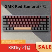 KBDiy GMK 레드 사무라이 OEM 프로필 키 캡 135 키 기계식 키보드 DIY 사용자 정의 PBT 더블 샷 61 60 블랙 레트로 세트 키 캡