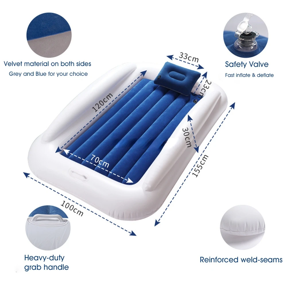 Inflatable Toddler Travel Bed With Safety Bumpers Hiccapop