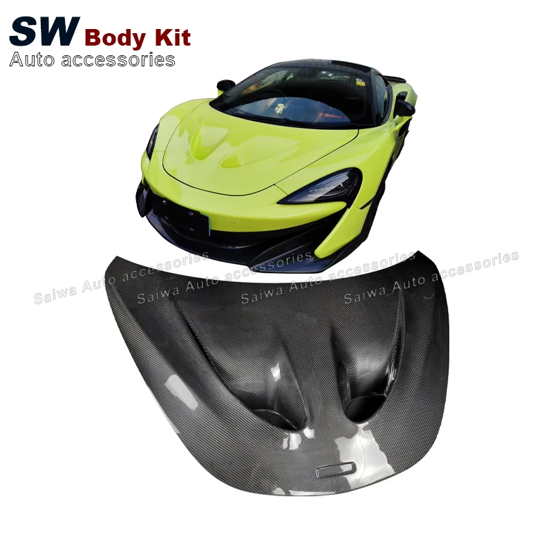 Фото Капот из сухого углеродного волокна P1 Style для McLaren 540C 540S 570S 570GT, Модернизированная крышка переднего багажника, крышка клапана двигателя №1