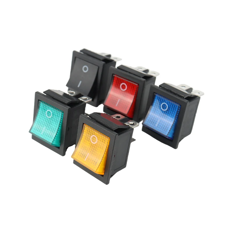 Rocker Switch Latching Rocker Switch Power Switch I/O 4 Pins with Light 16A 250VAC 20A 125VAC KCD4