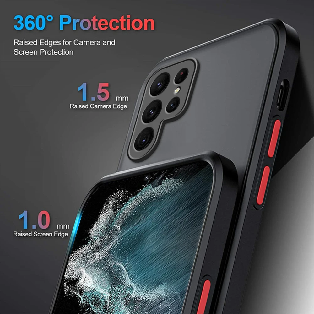 Huid Gevoel Doorschijnend Telefoon Case Voor Samsung Galaxy S24 Ultra Matte Soft Cover S24 + S 24 Plus S24Ultra 5G Lens_voghion.com