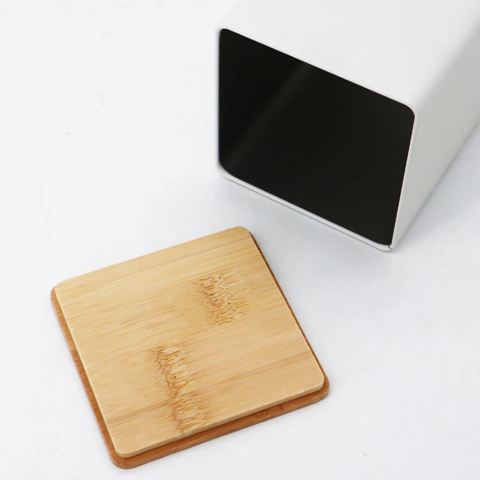 Description Picture 5 of item3Pcs Coffee Bean Storage Bottle with Bamboo Lid Simple Style Tea Coffee Sugar Storage Jar Tea Can Kitchen Storage & Organization