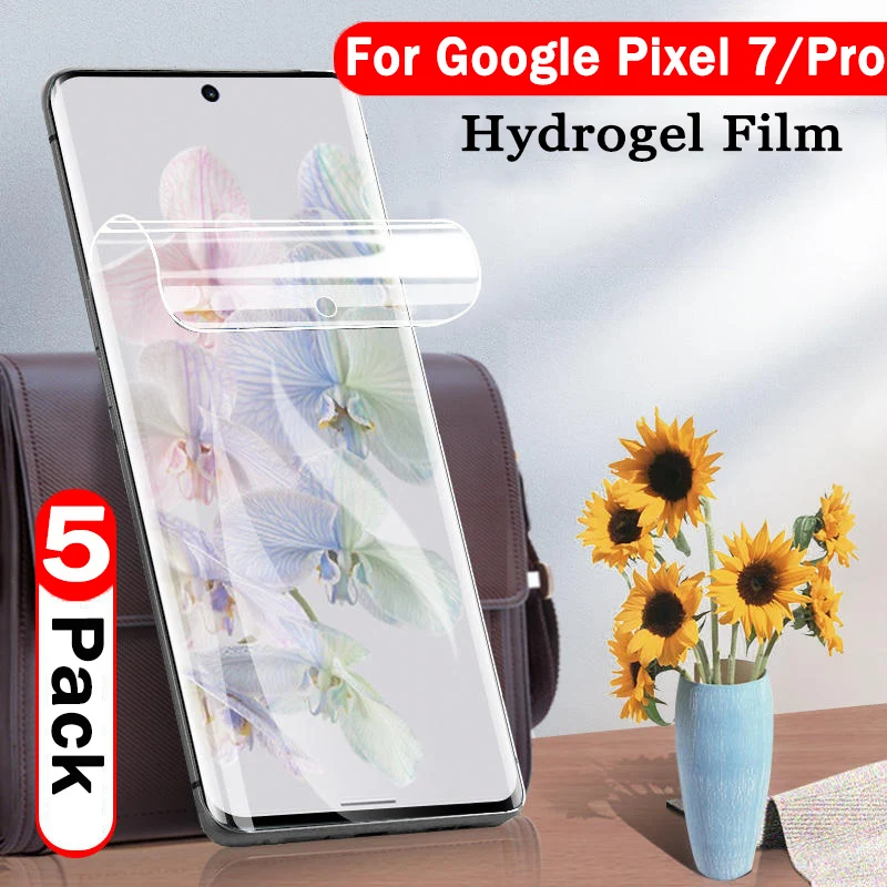 Clear Screen Protectors Cover For Google Pixel 7 Pro Soft Hydrogel Film Antiscratch Protective