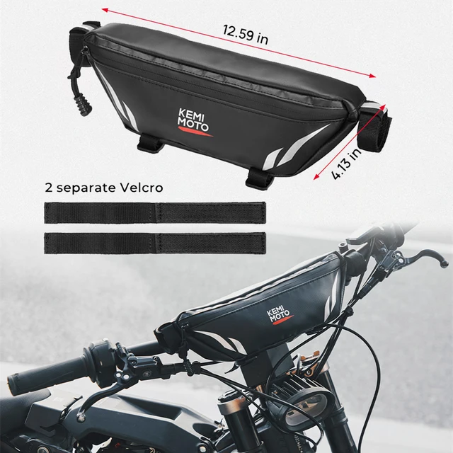 Borsa Da Manubrio Impermeabile Per Moto E Bici - Piccola Borsa Per Attrezzi Con Tracolla - Universale E Resistente - Foto 3