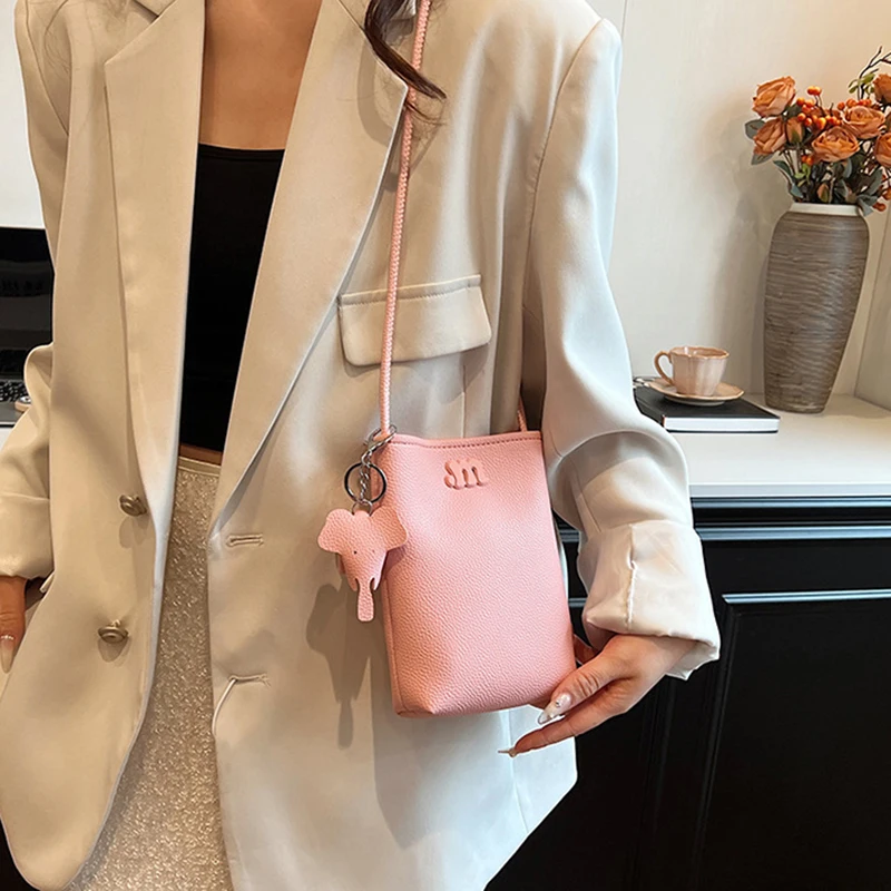 2024 New Fashion Single Shoulder Crossbody Cell Phone Bag Mini Satchel Multi Card Position Card Bag Keycase Female