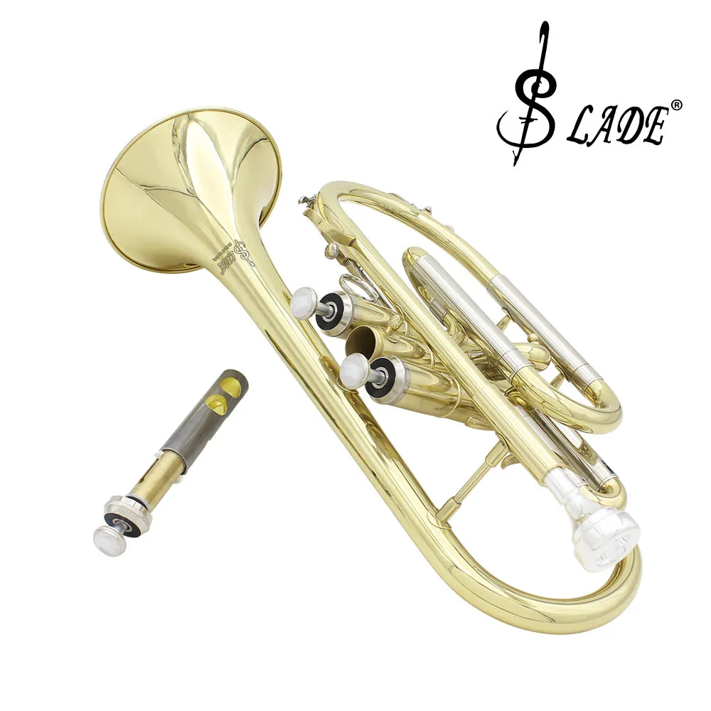 M MBAT Trumpet Bb B Flat Two-Color Golden Silver Cornet With Cloth Suitcase Gloved Brush Brass Instrument For Beginners Perform