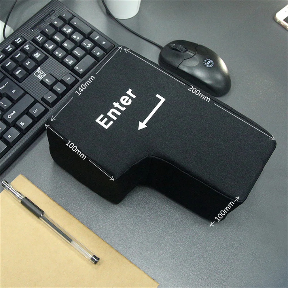 스트레스 방지 컴퓨터 대형 입력 키, 큰 USB 키보드 벤트 버튼 베개, 데스크탑 스트레스 해소 쿠션, USB 큰 입력 키