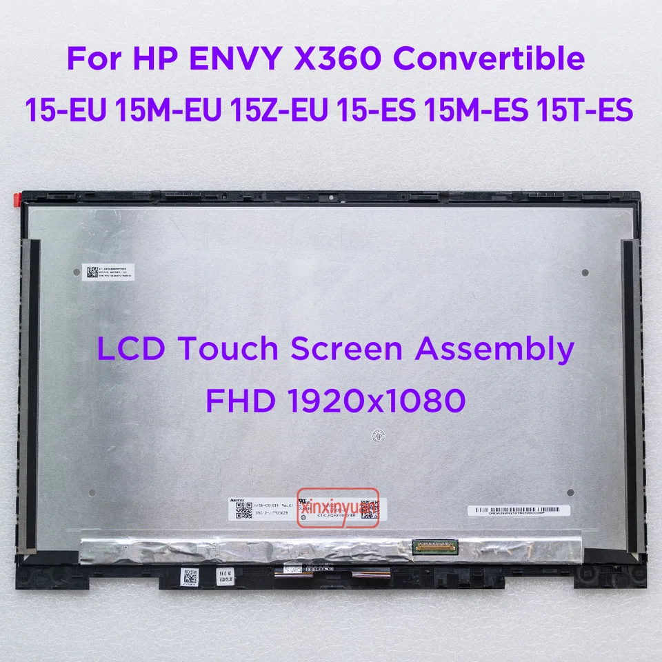 15.6 Laptop LCD Touch Screen Digitizer Assembly For HP 15-eu 15m