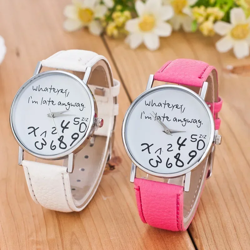 Orologio Donna DurableWhatever - I'm Late Anyway - Quadrante Rotondo In EcoPelle