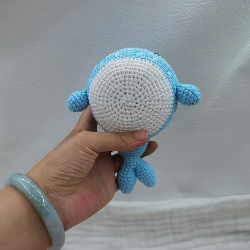 1PC Baby Nursing Cute Cartoon Crochet Whale Pendant Rattle For Baby Mobile Pram Crib Ring Accessories Newborn Grasping Toys Slee 4