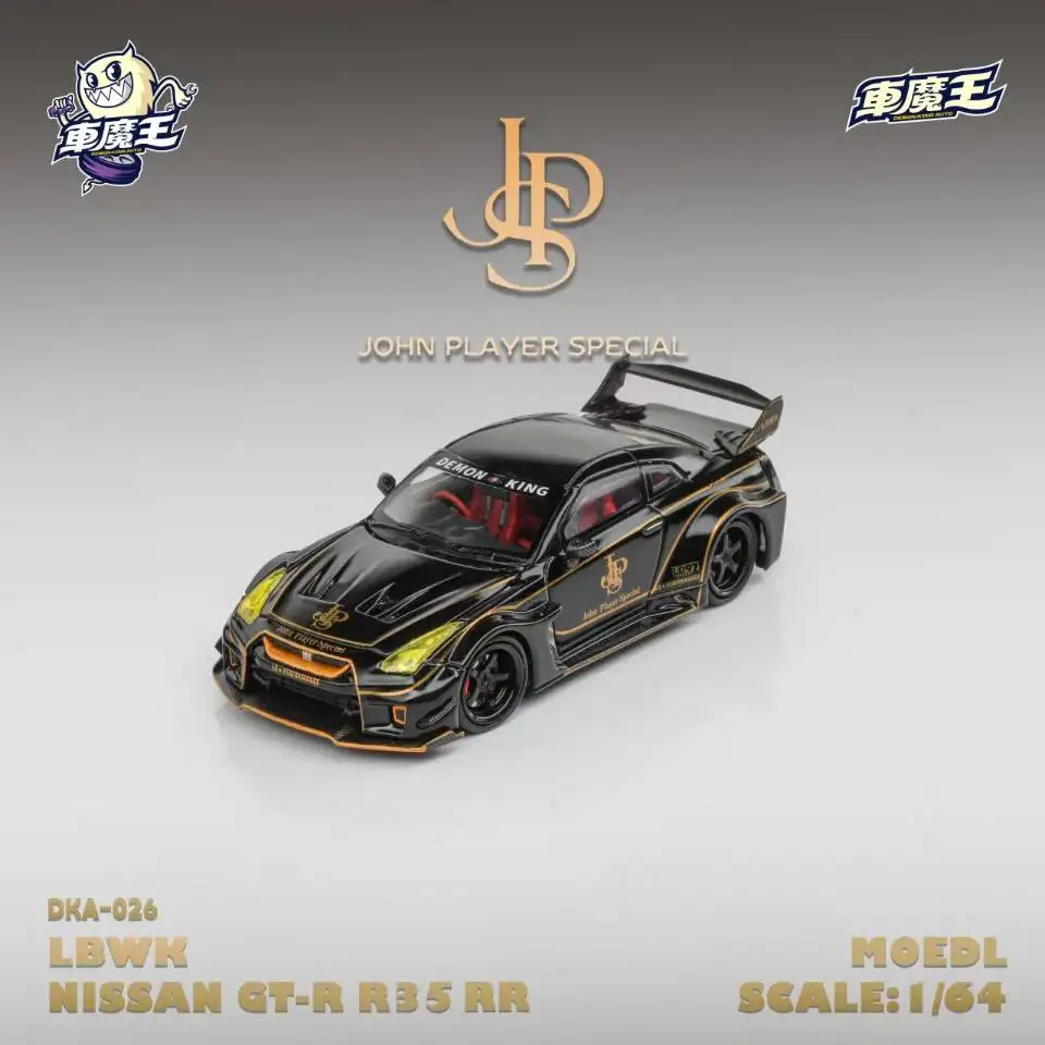 Pre-sale Demon King Auto 1:64 GTR35 RR Black/Gold JPS Painting Alloy Model Car 19 S5286d76e173d4981b851edb23cd83a4aV