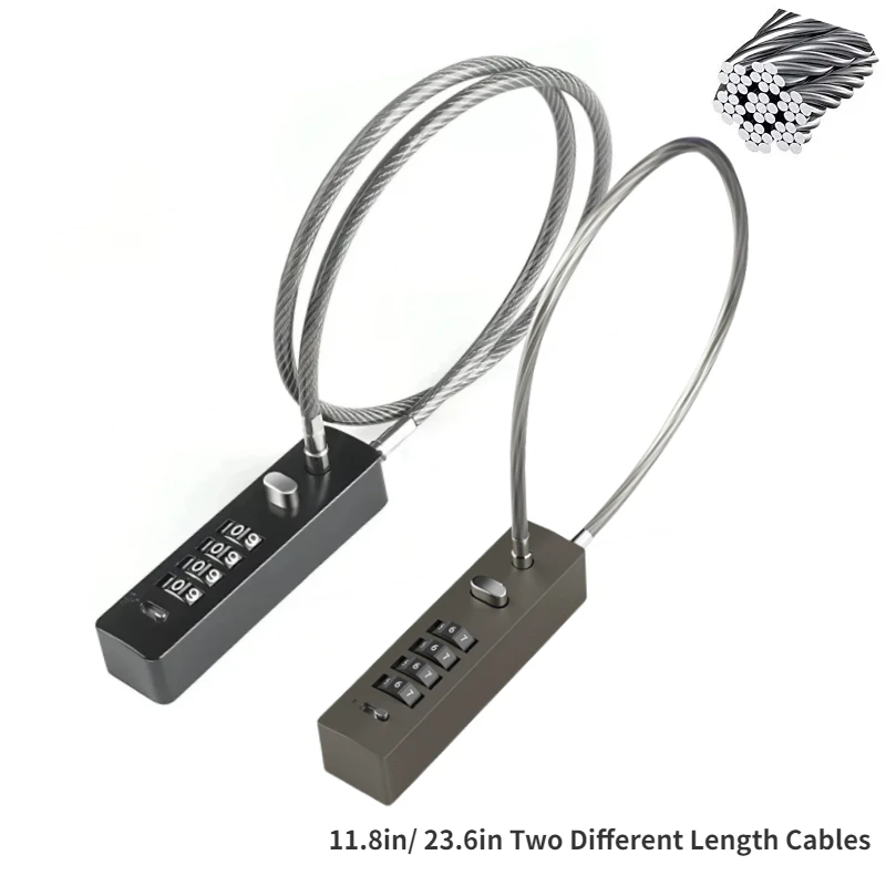 자전거 사물함 파일 캐비닛 자물쇠 하드웨어 가구 도난 방지 잠금 장치에 대한 4 자리 조합 케이블 잠금 재설정 코드