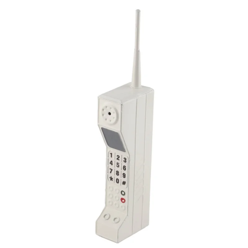 Modello di cellulare retrò Modello di telefono cellulare vecchio stile Ornamento Simulazione vintage Puntelli fotografici per palcoscenico domestico Bianco Rosa