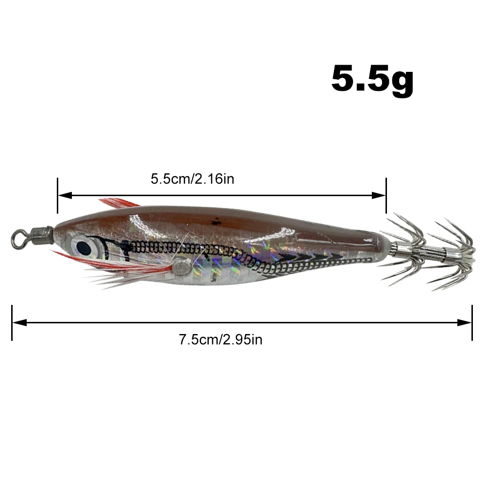 Seawater Fishing Bait ABS Fluorescent Fishing Lure Horizontal Luminous Floating Lure for Cuttlefish Sea Fishing